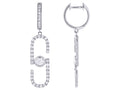 Diamond Earrings - 14 KT White Gold