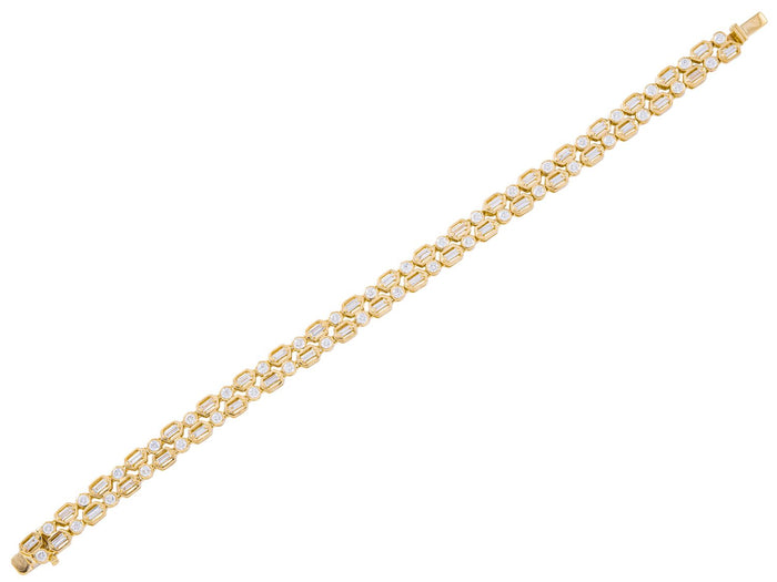 Diamond Bracelet - 14 KT Yellow Gold