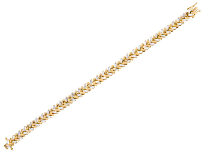 Diamond Bracelet - 14 KT Yellow Gold