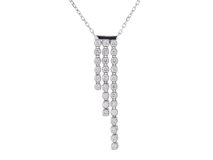 Diamond Necklace - 14 KT White Gold