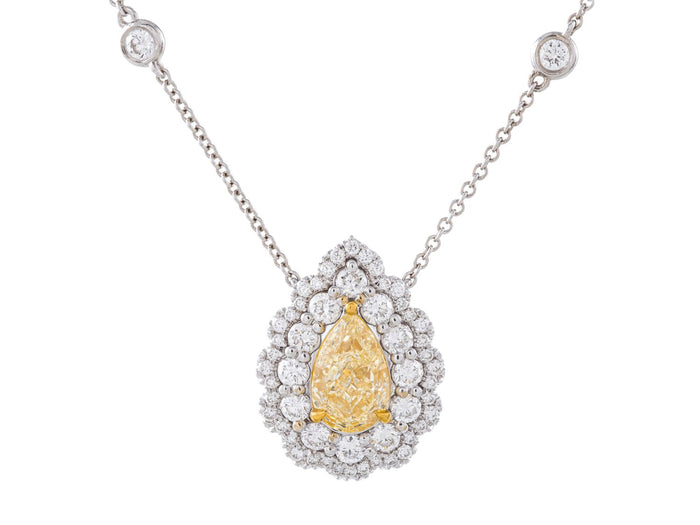 Diamond Necklace - 18 KT White Gold