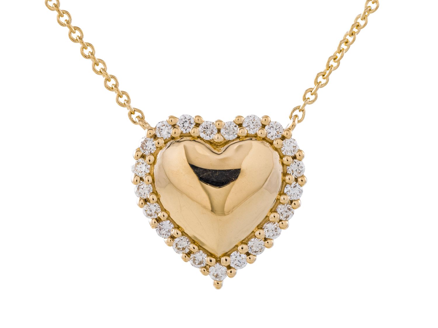 Diamond Necklace - 14 KT Yellow Gold