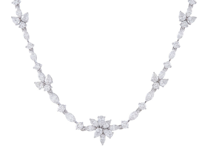 Diamond Necklace - 18 KT White Gold