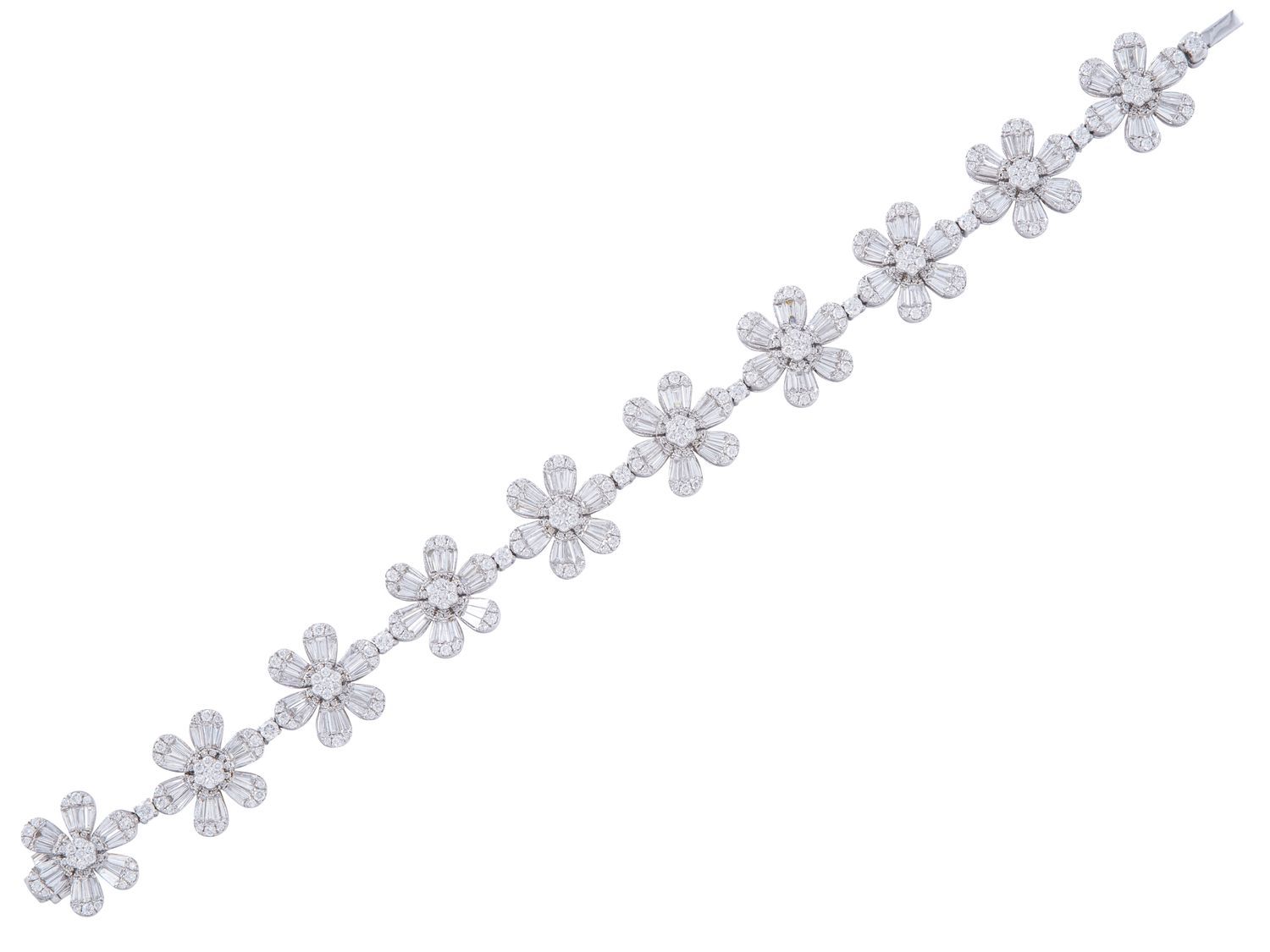 Diamond Bracelet - 18 KT White Gold