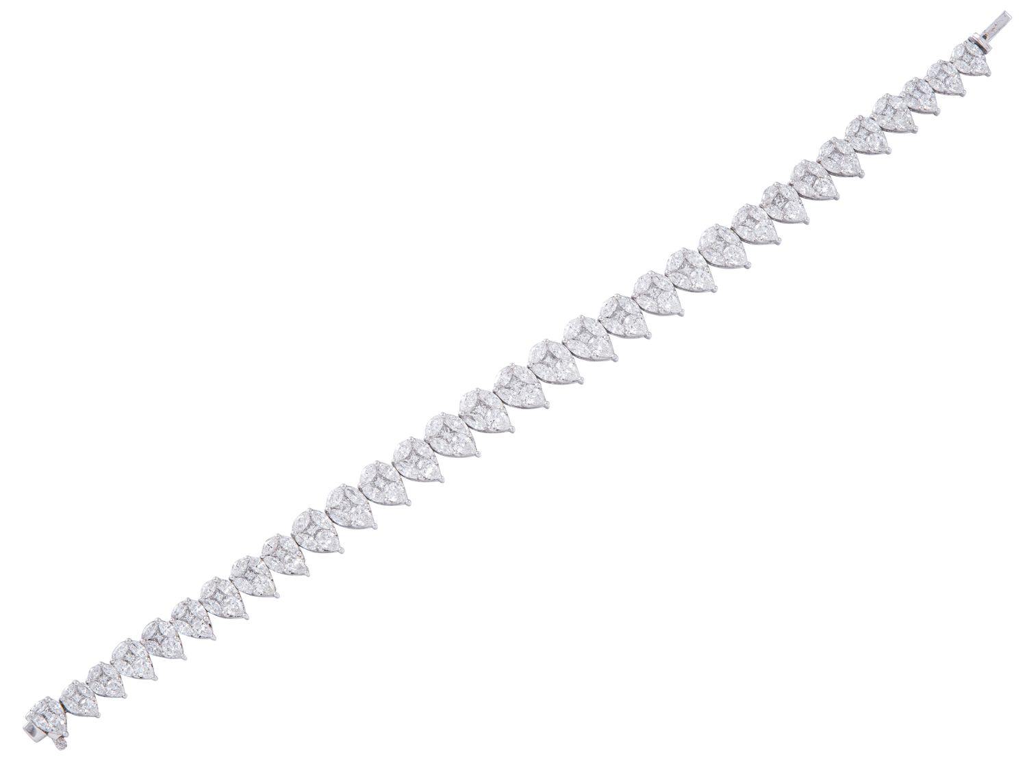Diamond Bracelet - 18 KT White Gold