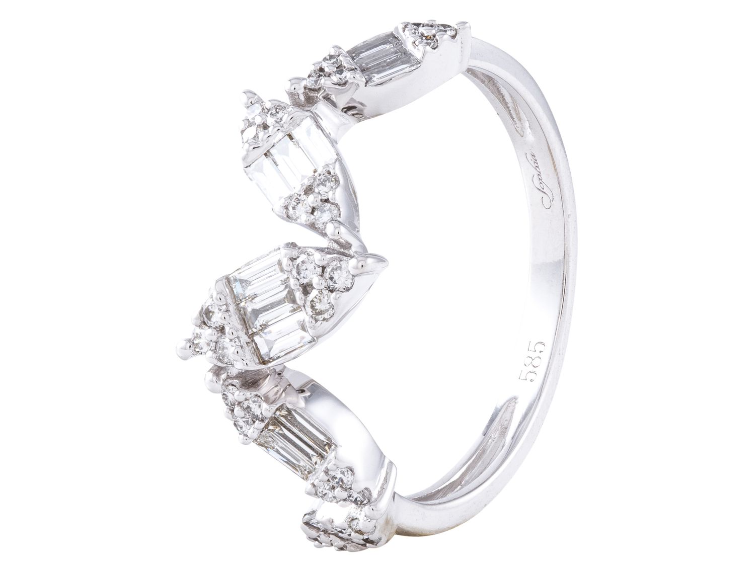 Diamond Ring - 14 KT White Gold