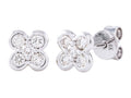 Diamond Earrings - 14 KT White Gold
