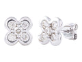 Diamond Earrings - 14 KT White Gold