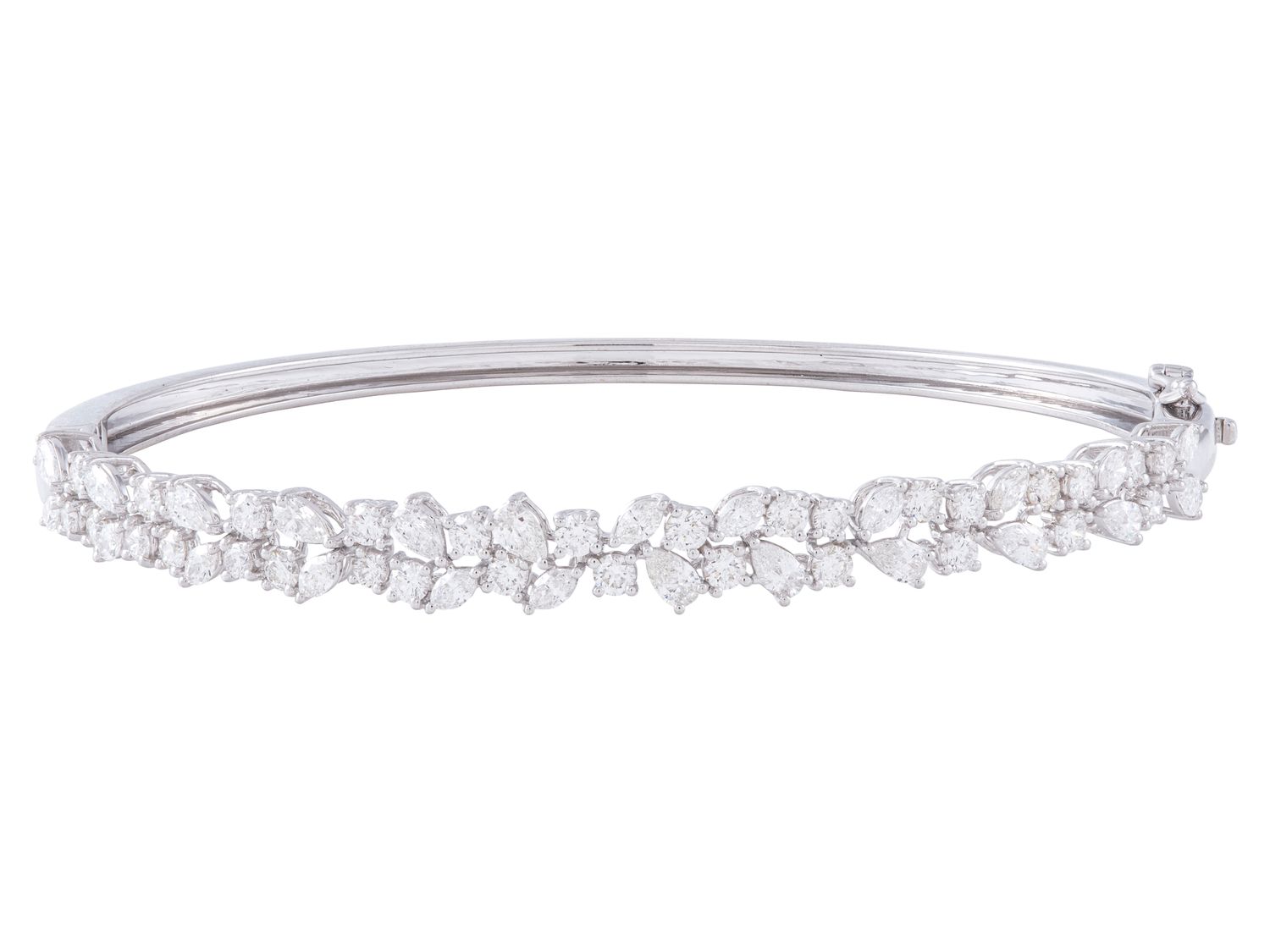 Diamond Bangle - 18 KT White Gold
