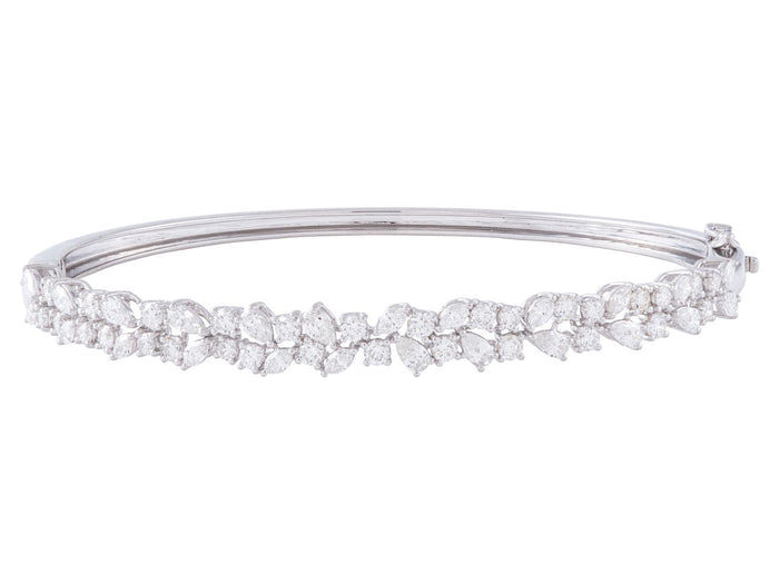 Diamond Bangle - 18 KT White Gold