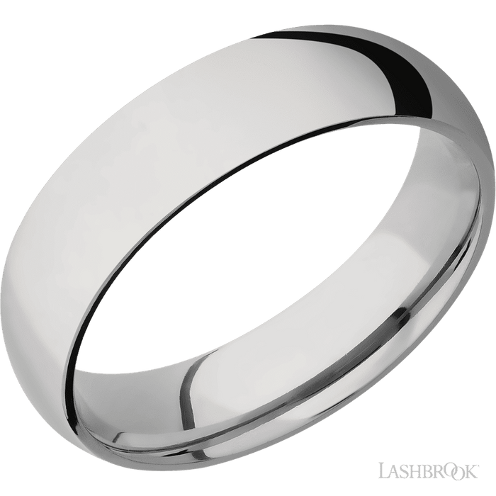 6 mm wide Domed Titanium band.