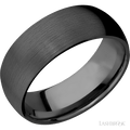 8 mm wide Domed Zirconium band.
