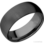 8 mm wide Domed Zirconium band.