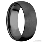 8 mm wide Domed Zirconium band.