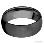 8 mm wide Domed Zirconium band.