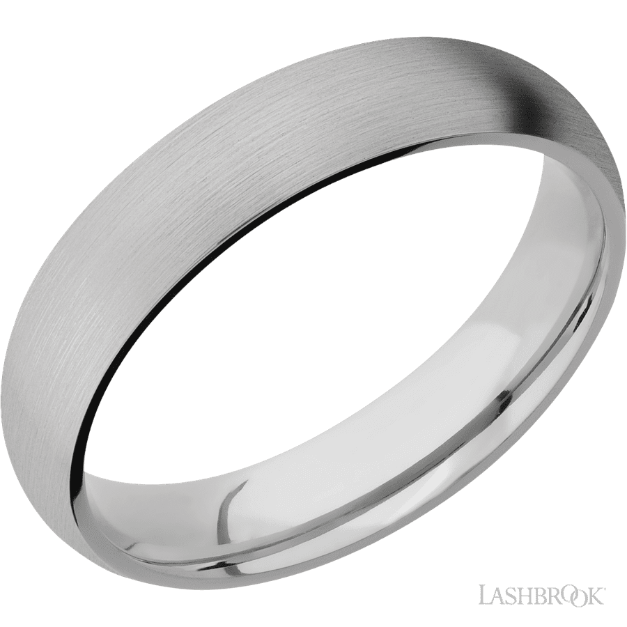 5 mm wide Domed Titanium band.