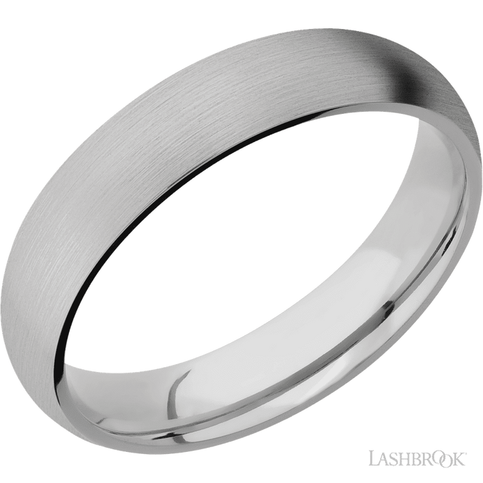 5 mm wide Domed Titanium band.
