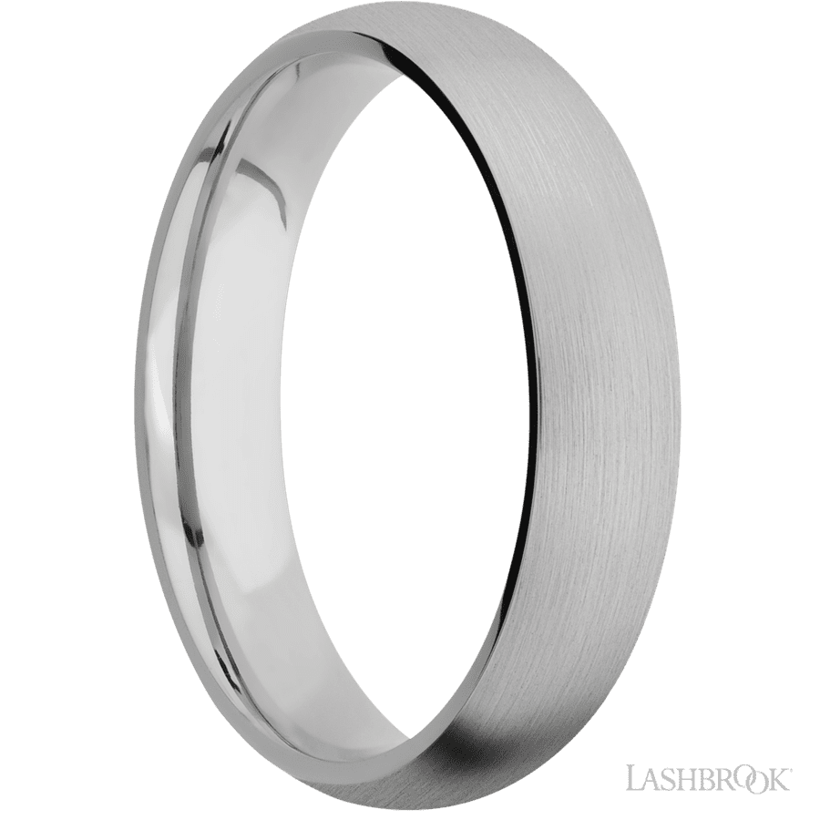 5 mm wide Domed Titanium band.