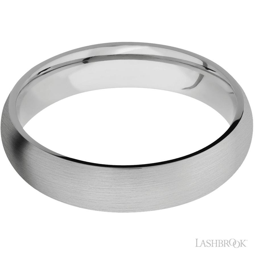 5 mm wide Domed Titanium band.