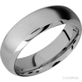 7 mm wide Domed Bevel Titanium band.