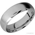 7 mm wide Domed Bevel Titanium band.