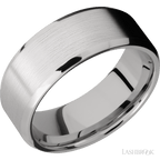 8 mm wide Beveled Cobalt Chrome band.