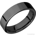 6 mm wide Flat Zirconium band.