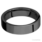 6 mm wide Flat Zirconium band.