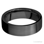 7 mm wide Flat Zirconium band.