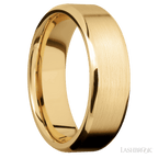7 mm wide Beveled 10K Yellow Gold band.