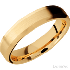 5 mm wide Beveled 14K Yellow Gold band.