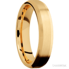 5 mm wide Beveled 14K Yellow Gold band.