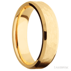 6 mm wide Beveled 14K Yellow Gold band.