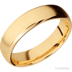 6 mm wide Domed Bevel 14K Yellow Gold band.