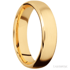 6 mm wide Domed Bevel 14K Yellow Gold band.