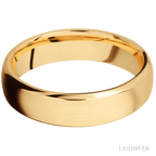 6 mm wide Domed Bevel 14K Yellow Gold band.
