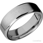 7 mm wide Beveled Titanium band.