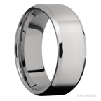 8 mm wide Beveled Titanium band.