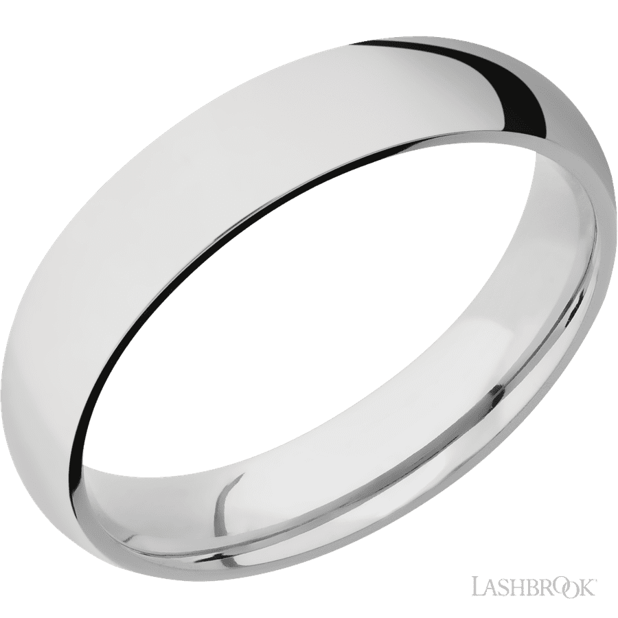 5 mm wide Domed Cobalt Chrome band.