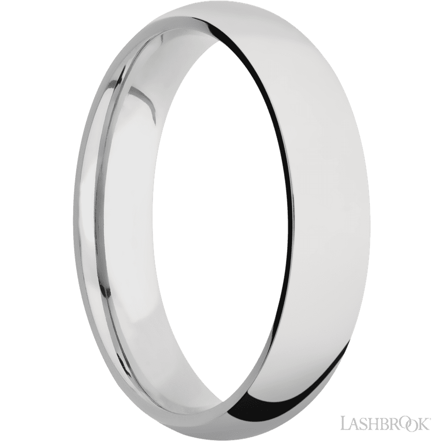 5 mm wide Domed Cobalt Chrome band.