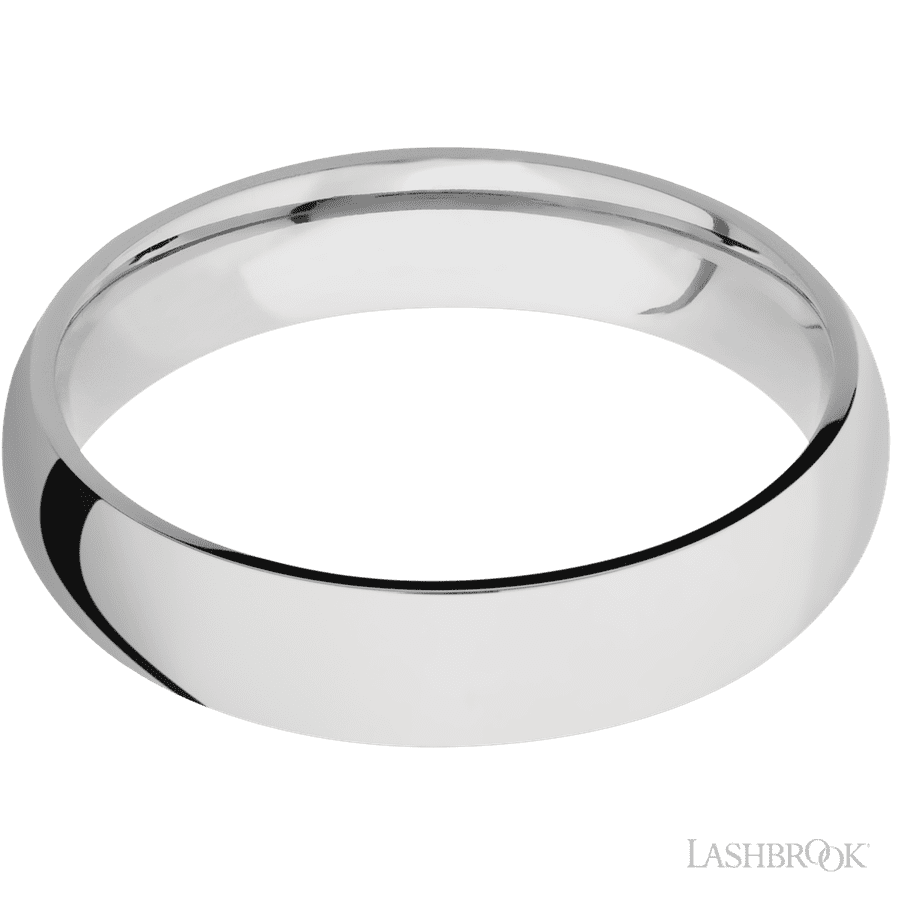 5 mm wide Domed Cobalt Chrome band.