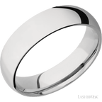 6 mm wide Domed Cobalt Chrome band.