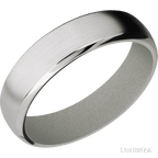6 mm wide Domed Bevel Cobalt Chrome band featuring a Gun Metal Grey sleeve.