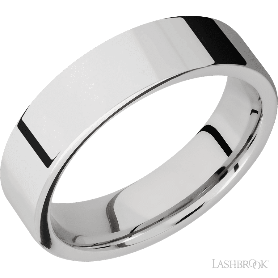 6 mm wide Flat Cobalt Chrome band.