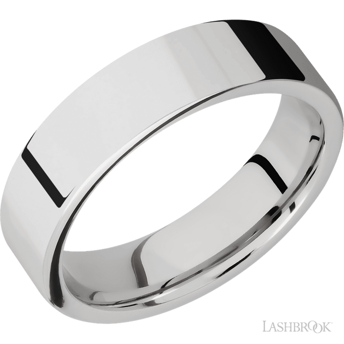 6 mm wide Flat Cobalt Chrome band.