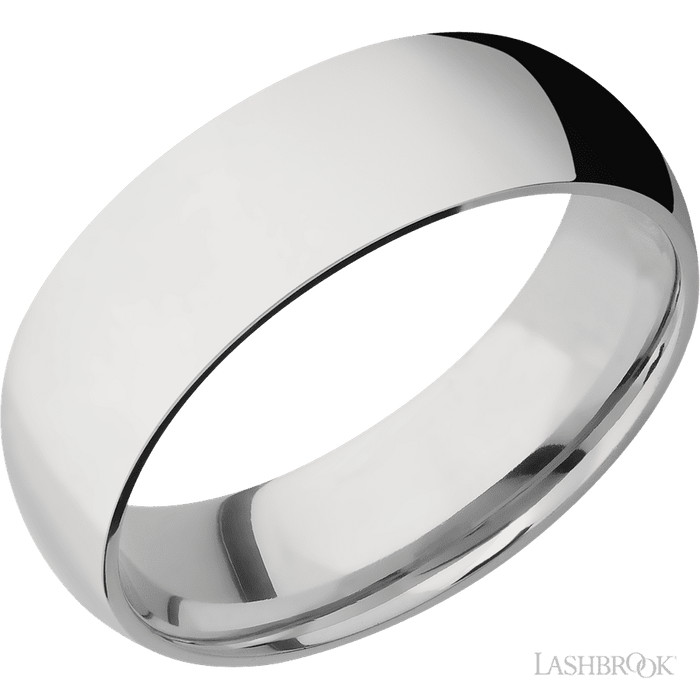 7 mm wide Domed Cobalt Chrome band.