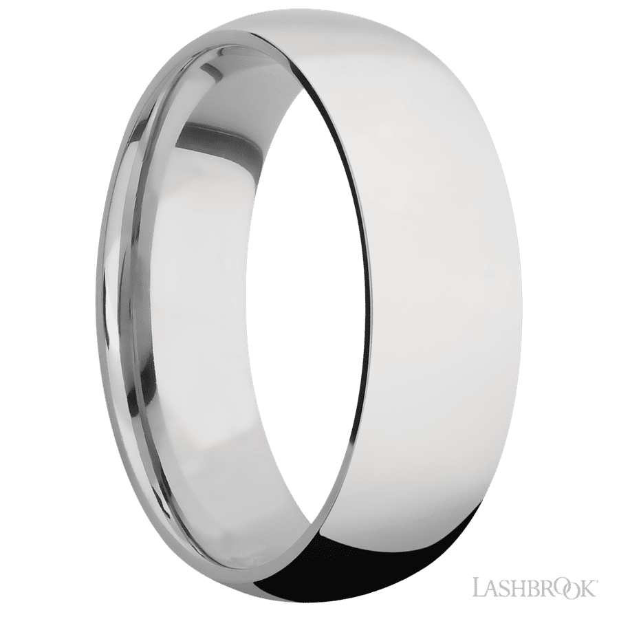 7 mm wide Domed Cobalt Chrome band.