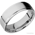 7 mm wide Flat Grooved Edges Cobalt Chrome band.