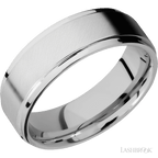7 mm wide Flat Grooved Edges Cobalt Chrome band.
