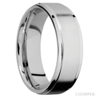 7 mm wide Flat Grooved Edges Cobalt Chrome band.